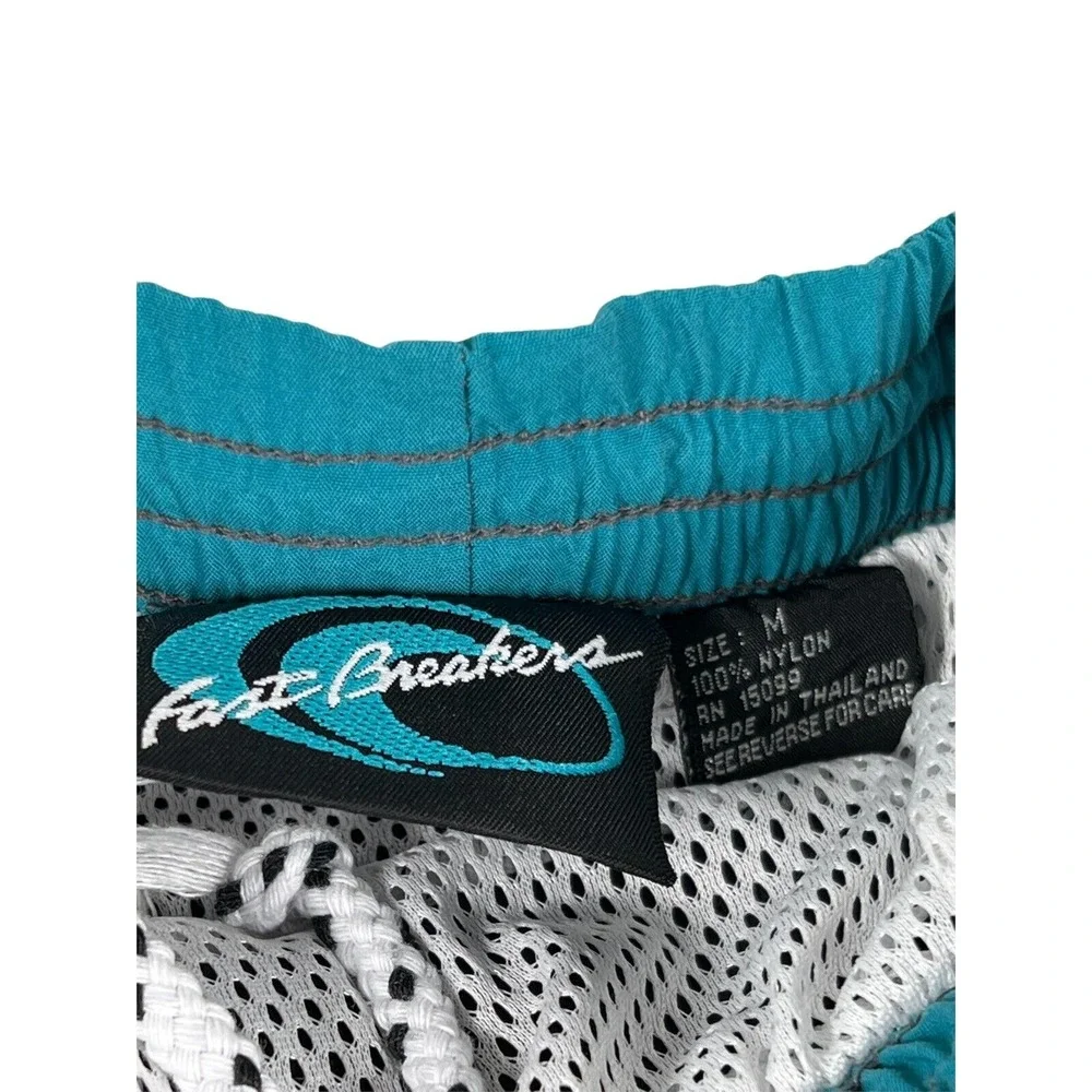 Vintage 90s Men's Swimming Trunks Color Block Size Medium Fast Breakers‎